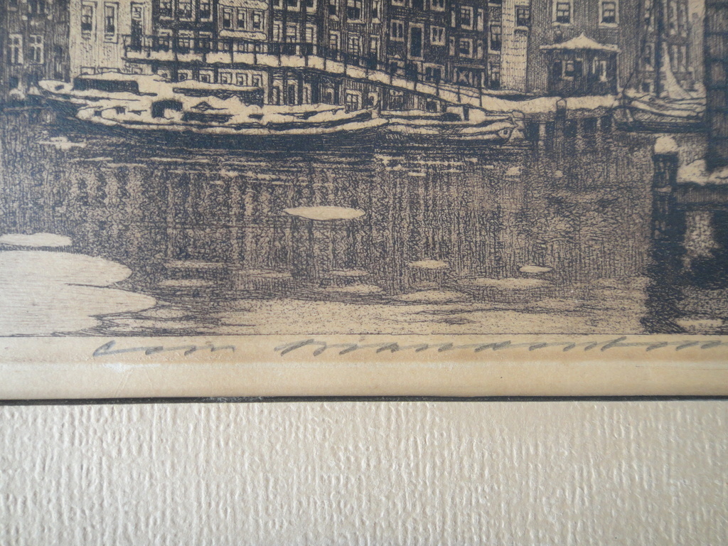 Cornelis Brandenburg - ets - Damrak kopen? Bied vanaf 1!