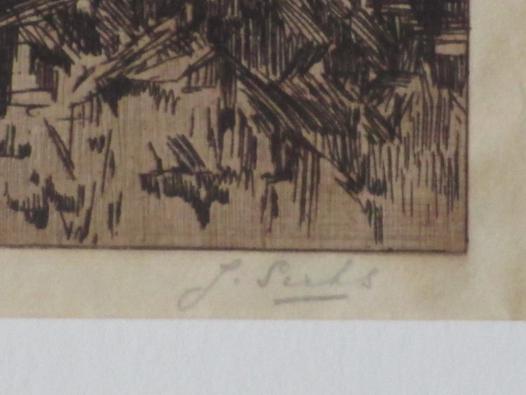 Jan Sirks, Molen in waterlandschap bij Haastrecht, Ets kopen? Bied vanaf 1!