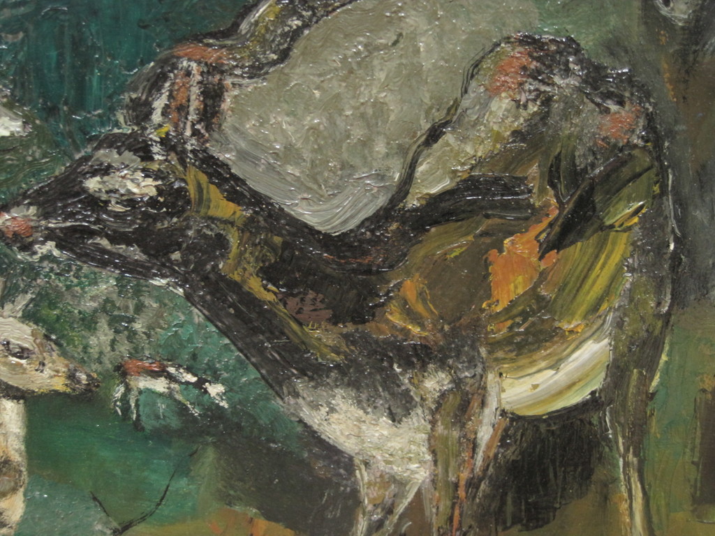 Maria Ruiter de Wit - "Herten en jongen" olieverf omstreeks 1970 kopen? Bied vanaf 1!