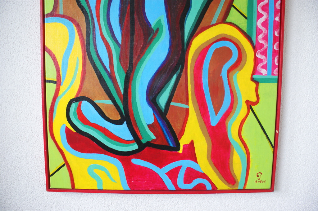 Eric Pool (Amsterdam, 1937-2012) acryl op doek, Groot doek  kopen? Bied vanaf 175!