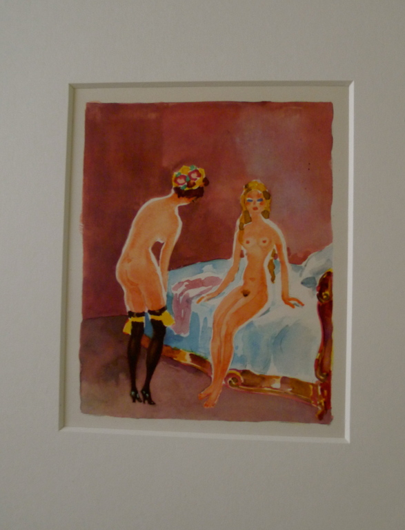 Kees van Dongen, illustratie  naar aquarel uit a La Recherche du  Temps Perdu,met passe-partout !! verkocht voor € 50!