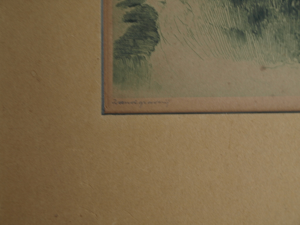 Dirk Harting : Ets , Zandgraverij – gesigneerd – ca 1935 kopen? Bied vanaf 10!