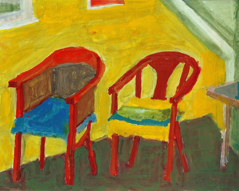 Hans Ebeling Koning, acrylverf op papier, de nalatenschap verkocht voor € 50!