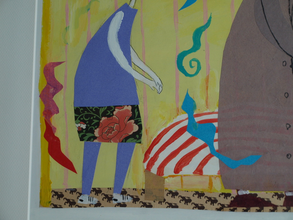 Daan Remmerts de Vries: Acryl en collage , Het leven is raar 11 –ingelijst -1997 kopen? Bied vanaf 75!