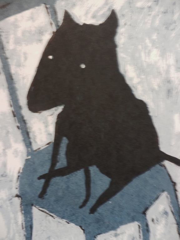 PETER BASTIAANSEN   Zeefdruk   BLACK DOG    Handgesigneerd kopen? Bied vanaf 49!