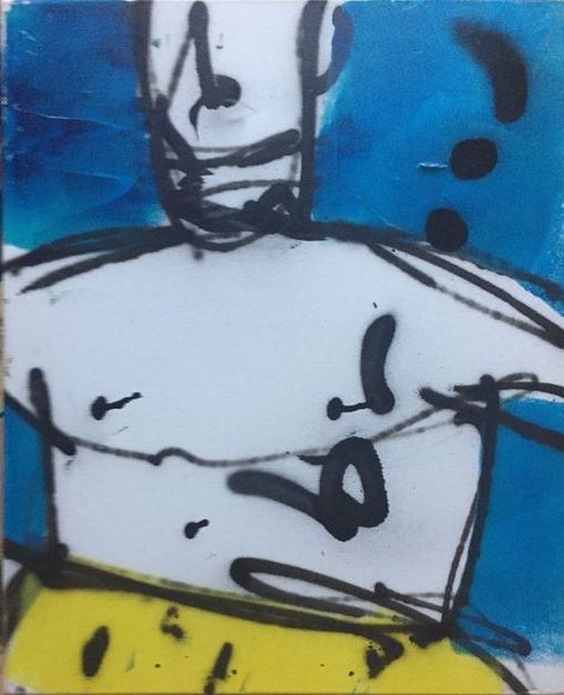 Herman Brood schilderij, Tarzan, gesigneerd verkocht voor € 1200!