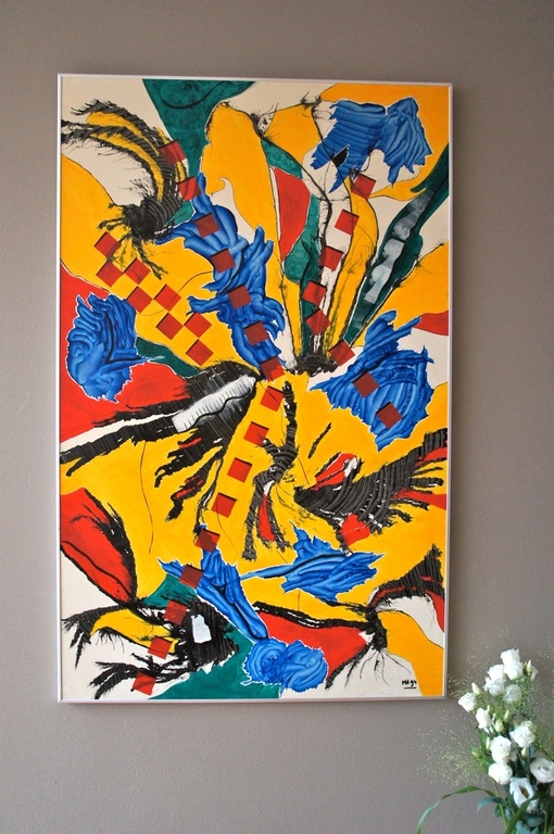 Marita Horbach: acryl verf: z.t.: groot werk  kopen? Bied vanaf 95!