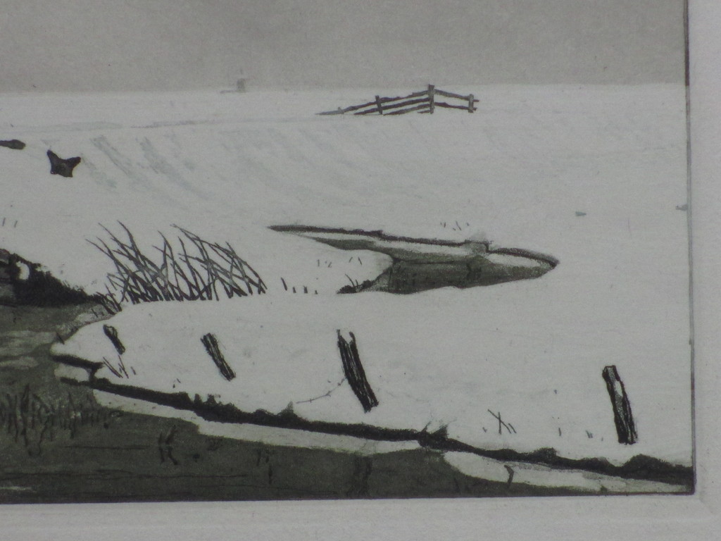 Tjeerd Bottema, Molen te Sassenheim in de sneeuw, Ets kopen? Bied vanaf 35!