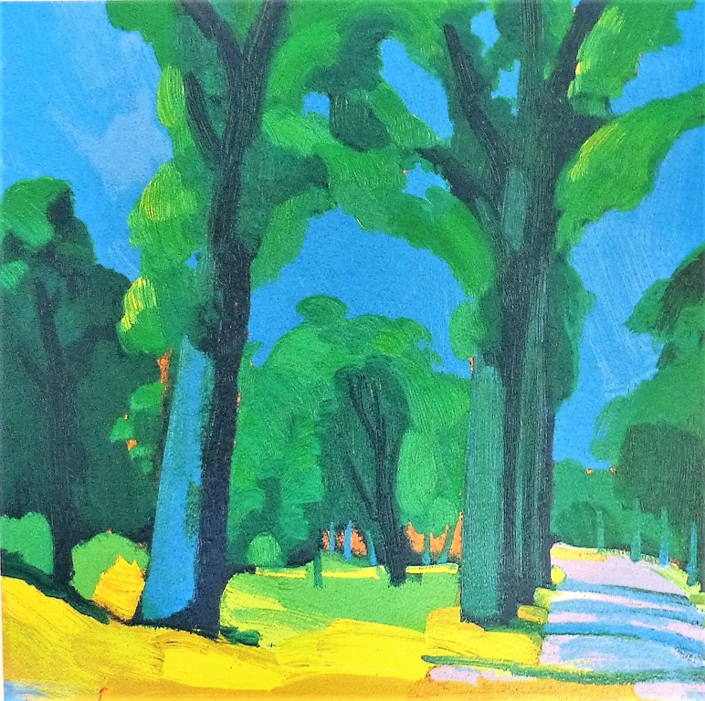 Jentsje Popma,zeefdruk op papier,Zomer,Handgesigneerd. verkocht voor € 75!