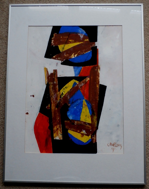 Cees Kortlang, ingelijst olieverf/gouache op papier, 1991, handgesigneerd kopen? Bied vanaf 150!