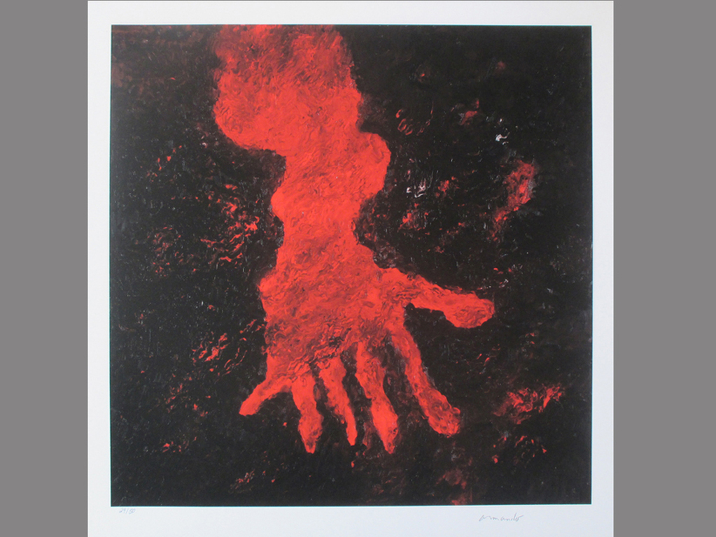 Armando,"Hand in Rood",Giclee op zwaar hand gemaakt katoen papier, 2013. kopen? Bied vanaf 1!