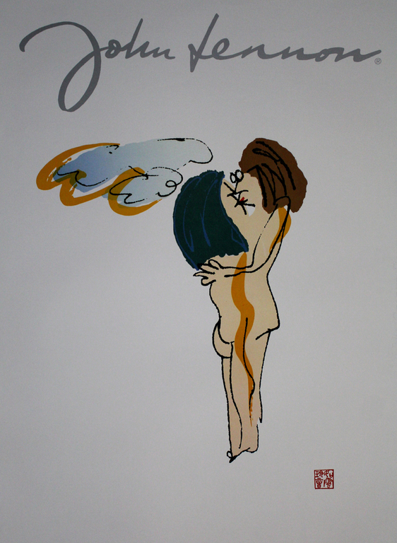 JOHN LENNON -EMBRACE- 1968 Prachtige lithografische afbeelding op groot formaat kopen? Bied vanaf 79!
