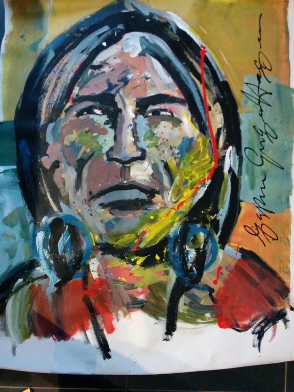 Greger Espen Hagen origineel schilderij 150 x 120 cm verkocht voor € 450!