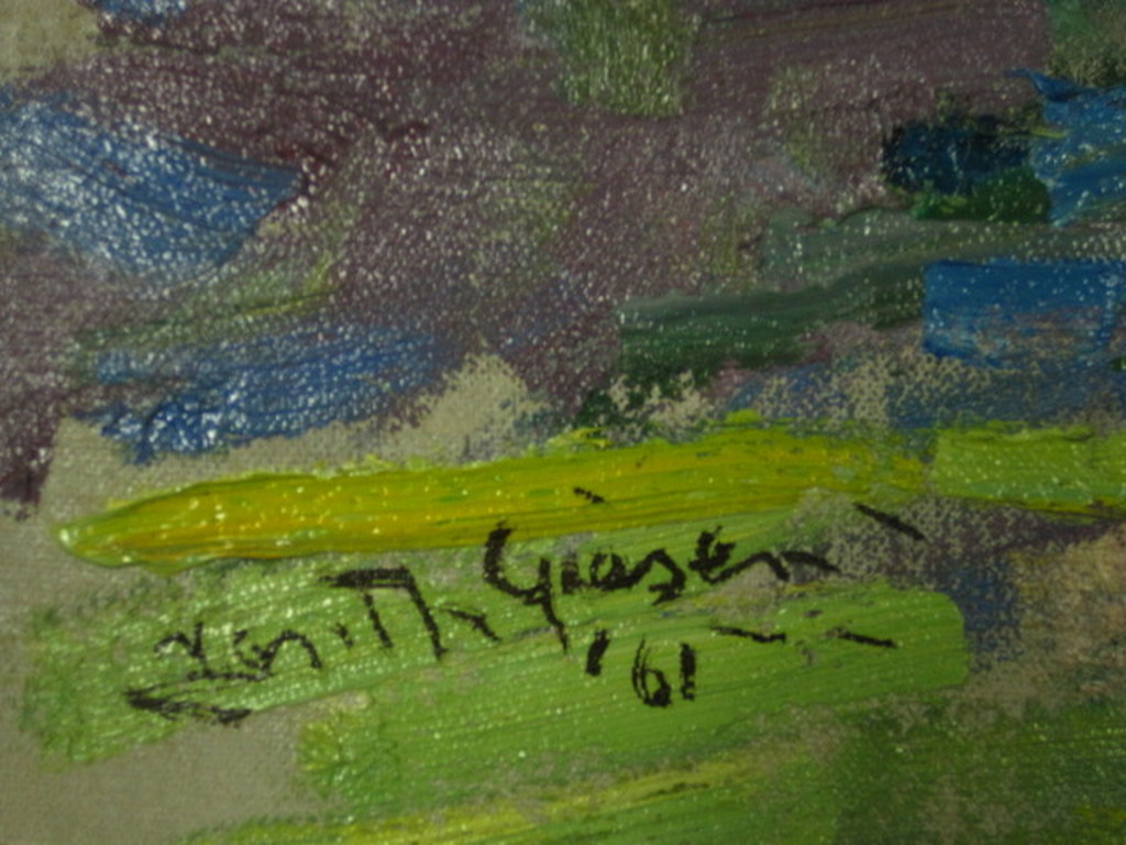 levensgroot olieverf "Wittebroodsweken" van vermaard Haags graficus Jan Giessen  kopen? Bied vanaf 1!