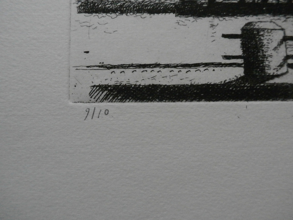 Herman Berserik - ets: Volkerak - 1993 - uit collectie kunstenaar kopen? Bied vanaf 75!