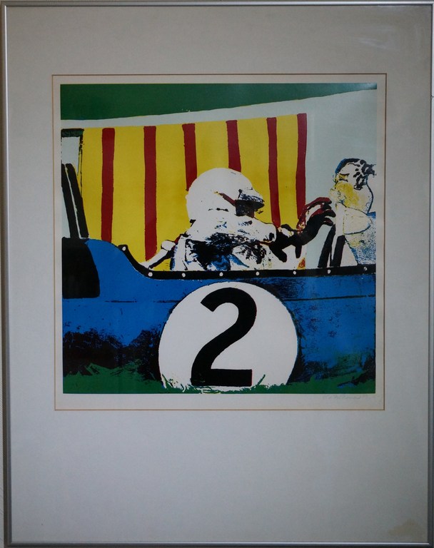 IN PRIJS VERLAAGD: Kees van Bohemen; Coureur; Zeefdruk verkocht voor € 90!