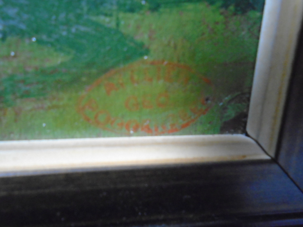 Geo Poggenbeek - olieverf - Boomgaard bij boerderij kopen? Bied vanaf 150!