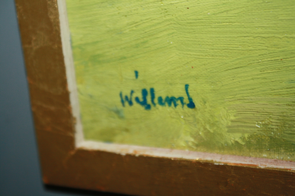 JOOP WILLEMS  - ABSTRACT LANDSCHAP MET KOE kopen? Bied vanaf 185!