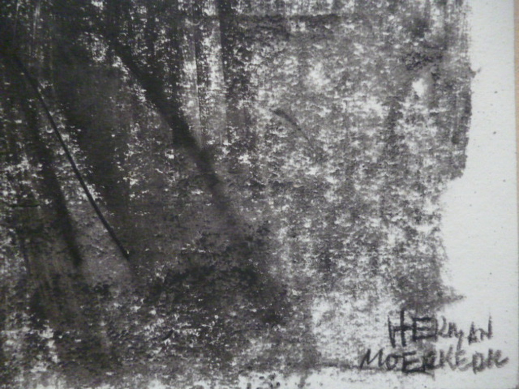 Herman Moerkerk - tekening - Stadstafereel kopen? Bied vanaf 75!