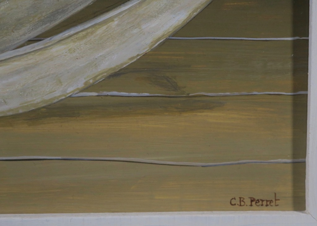 Carole B. Perret: Olieverf op board, Jockey op paard - Ingelijst kopen? Bied vanaf 120!