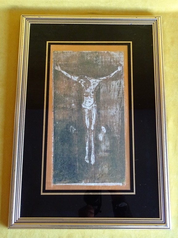 Onbekend, ets,  Christus aan het kruis kopen? Bied vanaf 20!