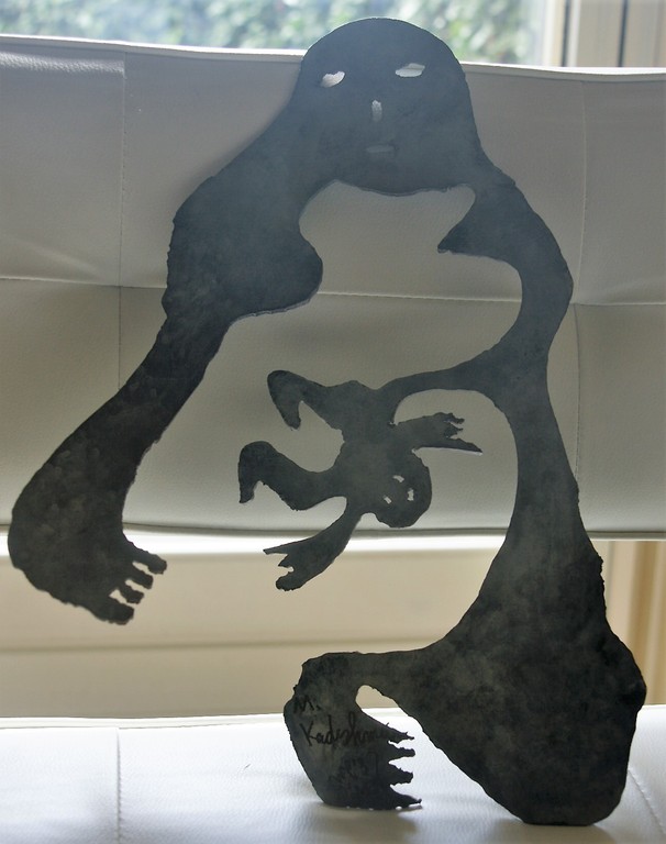 Menashe Kadishman - Mother and child - metalen sculptuur kopen? Bied vanaf 650!