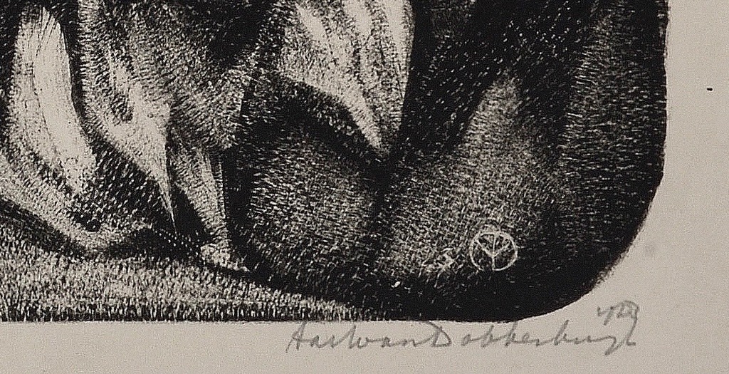 Aart van Dobbenburgh: Litho - Zonnebloem - 1923 kopen? Bied vanaf 45!