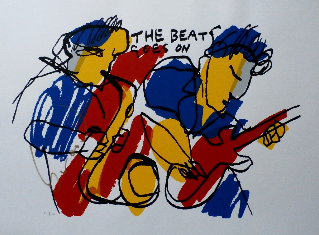 Herman Brood - zeefdruk: The beat goes on verkocht voor € 225!
