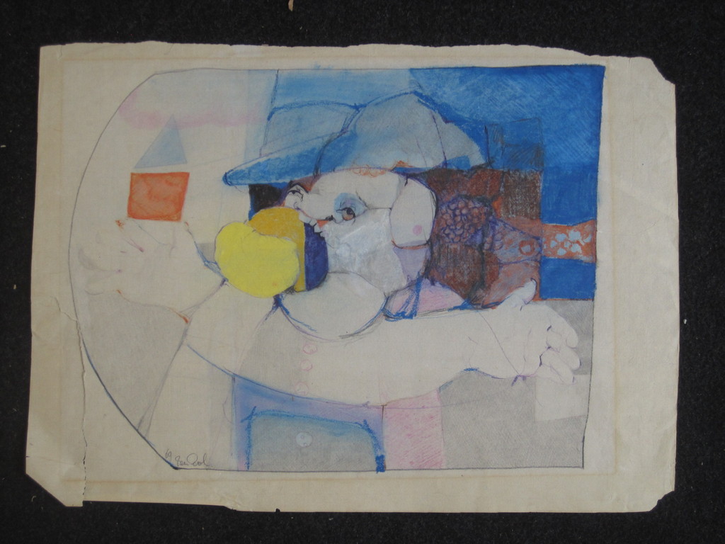 Grote Gesigneerde Aquarel " Knuffelvarken " Dordrecht Rein Dool (1933-) kopen? Bied vanaf 1!