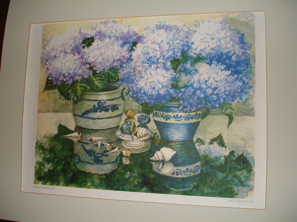 Anton Reuvers-zeefdruk -stilleven-Blue Mirror Flower kopen? Bied vanaf 10!