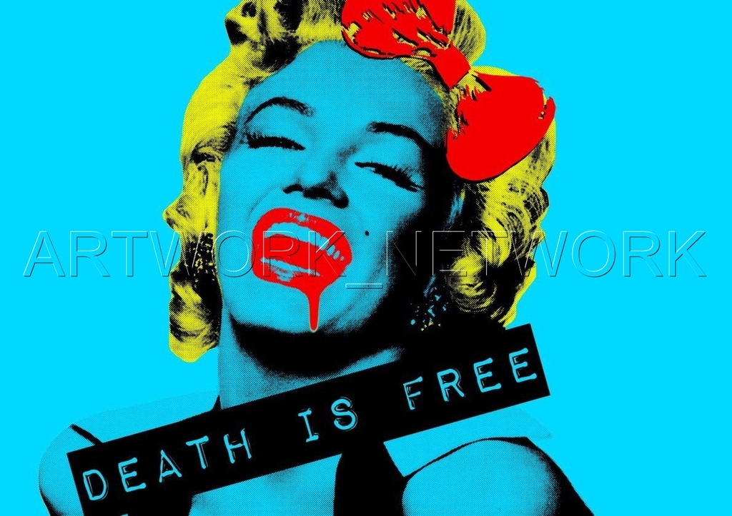Large Print Painting "Monroe Dif Blue" Signed Numbered A/P or 1 to 100 with COA kopen? Bied vanaf 1!