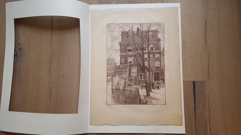 L.K.C. Prins (1887-1957) - ets, Grimburgwal Amsterdam 1907, handgesingeerd kopen? Bied vanaf 39!