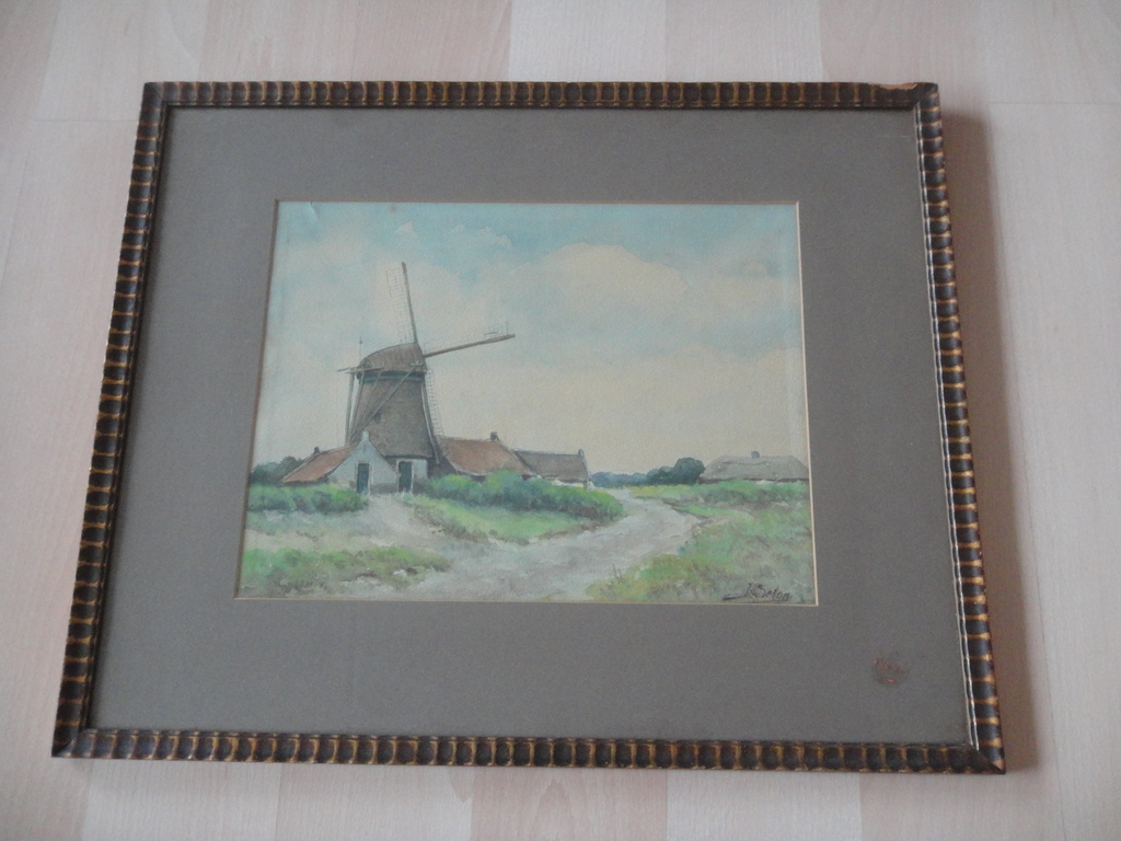 Vermoedelijk Engelse school, aquarel, molen in landschap kopen? Bied vanaf 1!