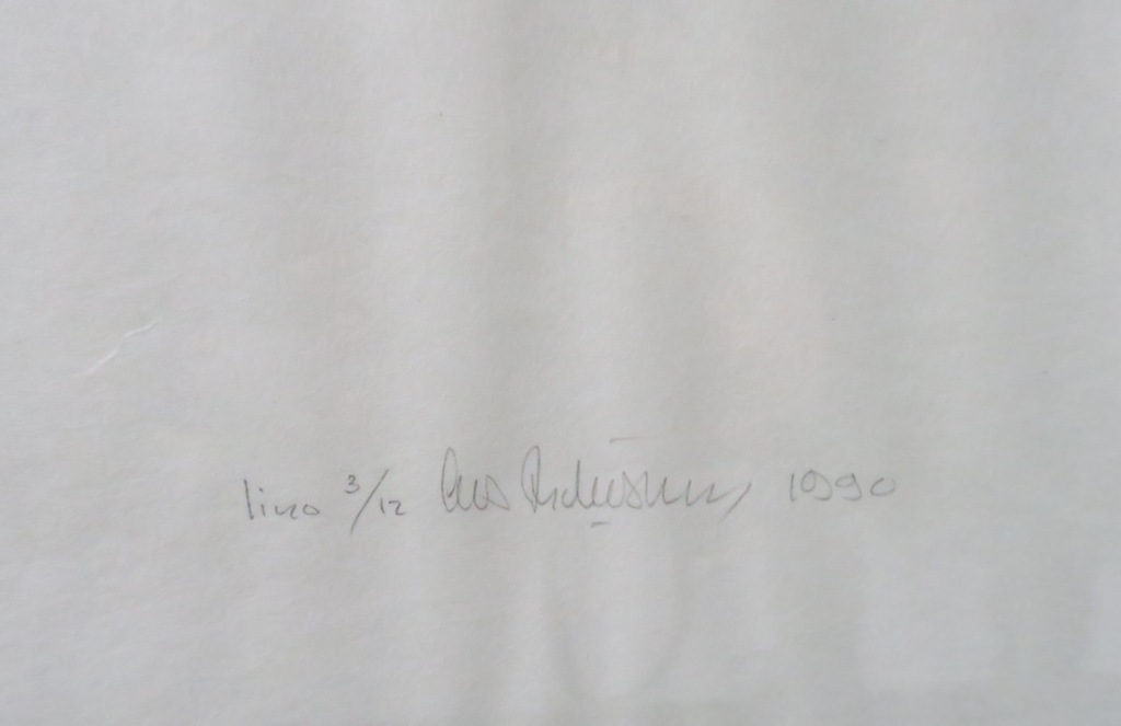 Cees Andriessen: Lino op Japans papier, Zonder titel - Ingelijst kopen? Bied vanaf 35!