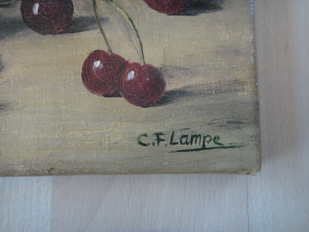 Carel Ferdinand Lampe - olieverf op doek - stilleven met fruit en gemberpot kopen? Bied vanaf 95!