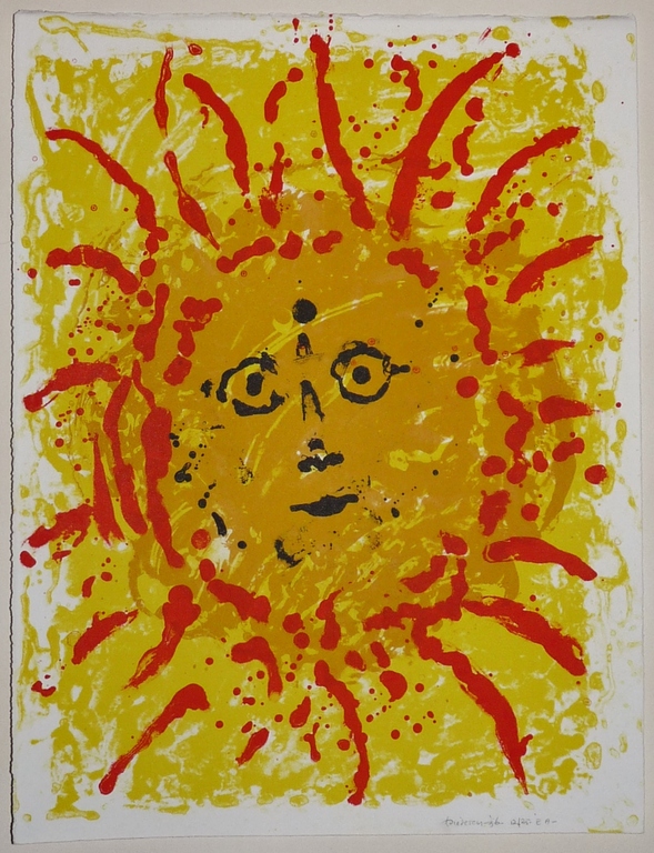 Jef Diederen, Kleurenlitho, Mooi hoofd kopen? Bied vanaf 39!