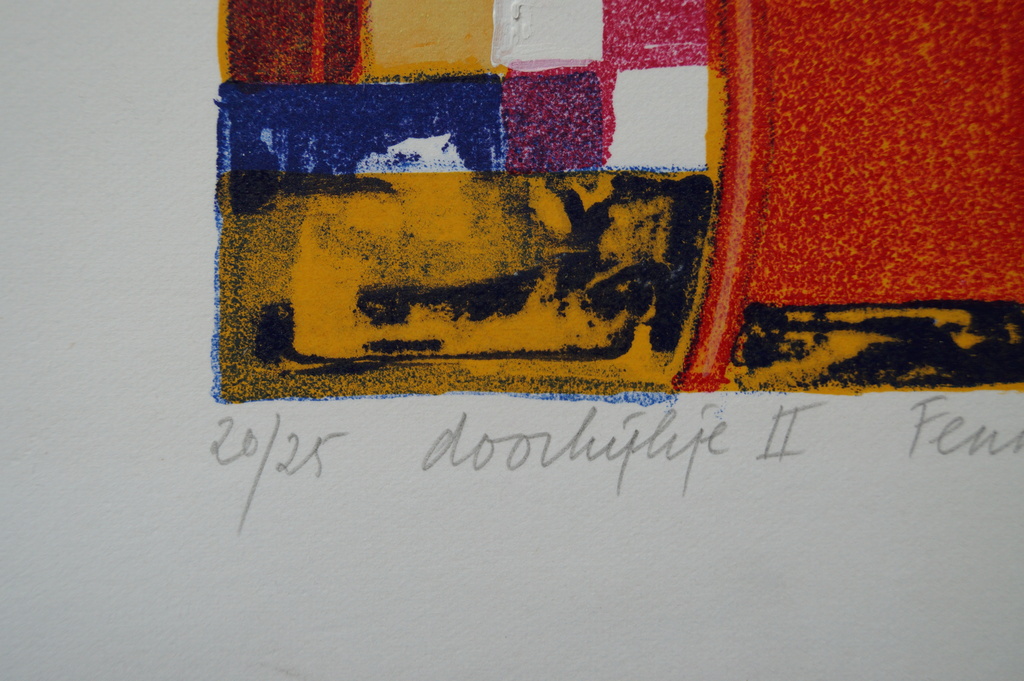 Fenneke van der Elst - twee gesigneerde litho's - doorkijkje I en II kopen? Bied vanaf 1!