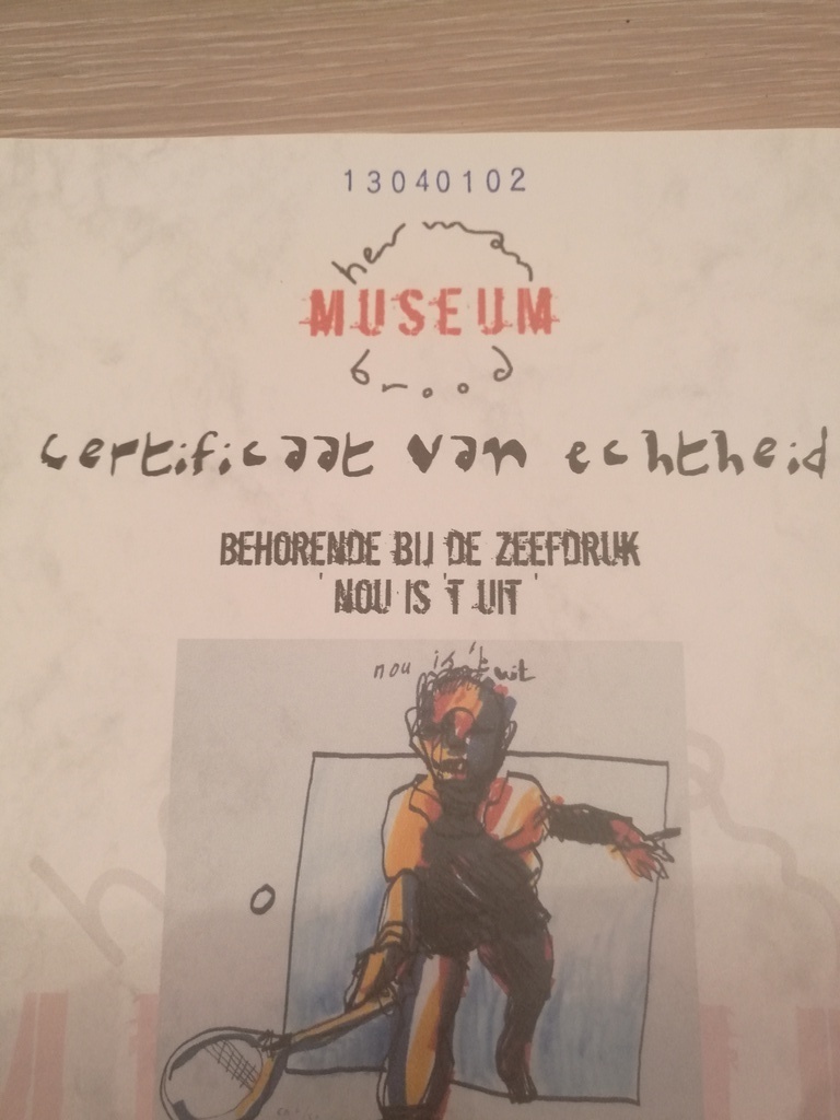 Herman brood zeefdruk op papier NOU IS 't UIT kopen? Bied vanaf 450!
