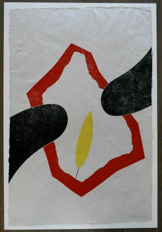 Tiddo Nieboer - houtsnede: compositie - 1997 kopen? Bied vanaf 60!