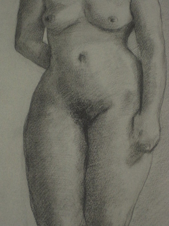 Frits Schiller 1886-1971 - "staand vrouwelijk naakt" tekening 1930 gesigneerd  kopen? Bied vanaf 1!