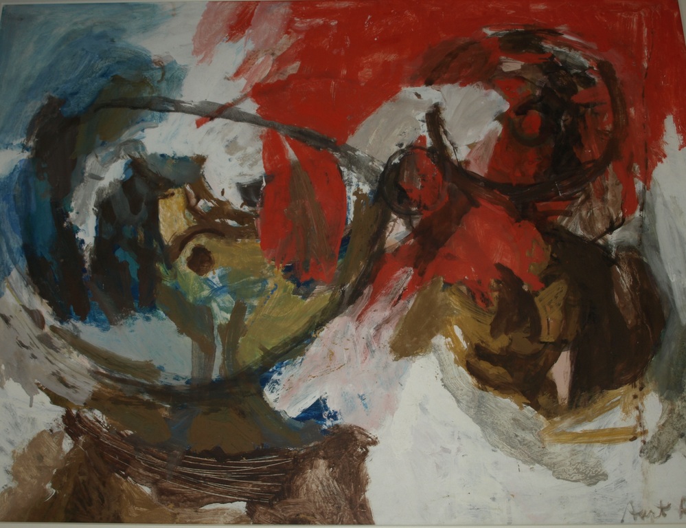 Aart Roos : Olieverf - ZÉÉR groot schilderij – Gesigneerd & ingelijst - 1962 verkocht voor € 440!