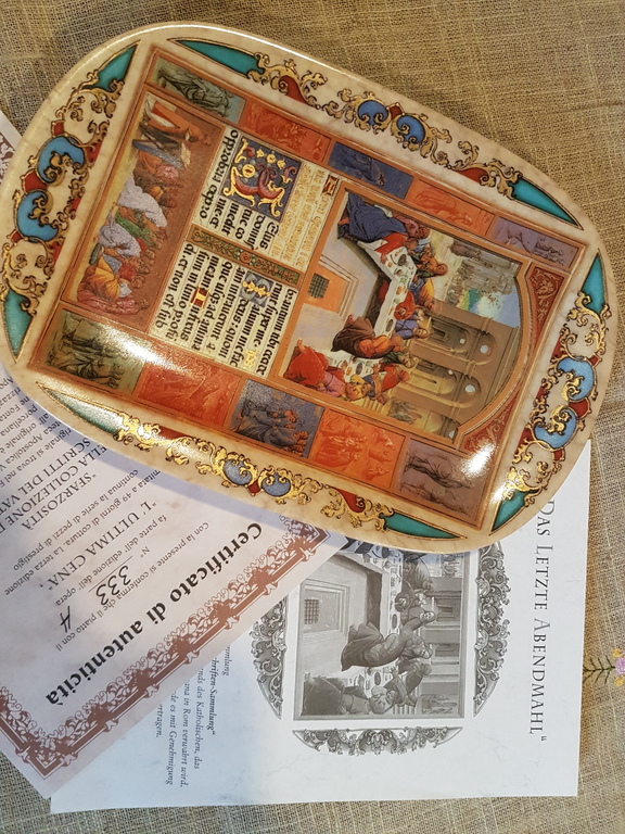 Porseleinen bord met de hand beschilderd-I Tesori del Vaticano-Ultima Cena kopen? Bied vanaf 1!