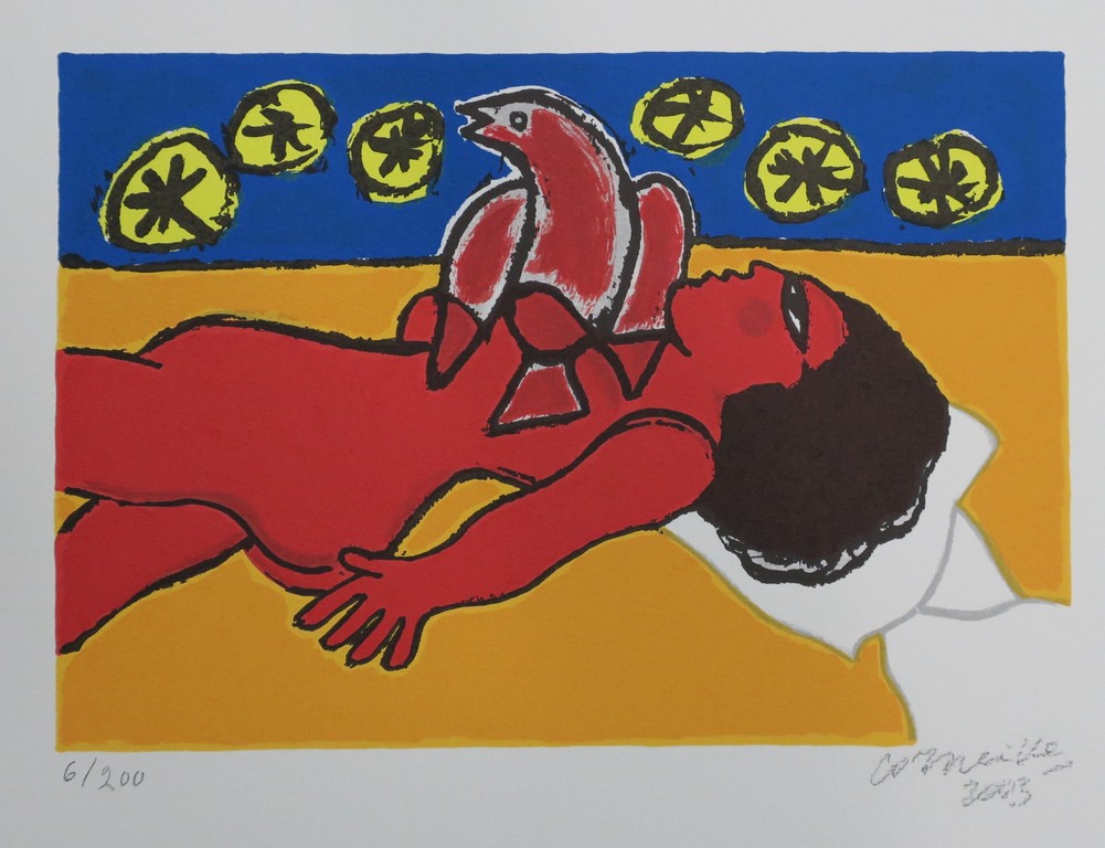 Corneille: Zeefdruk, Nu rouge verkocht voor € 85!