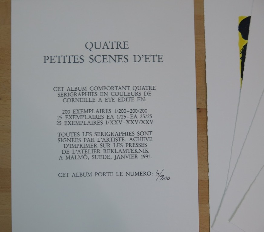Corneille: Portfolio met 4 Zeefdrukken, Quatre petites scenes d'ete  kopen? Bied vanaf 350!
