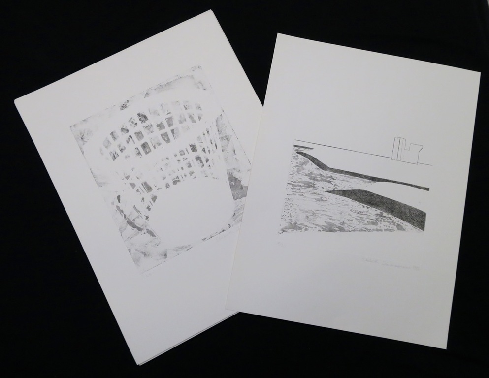 Lot met 37 etsen van: Elsbeth Zimmerman, Ets en aquatint, Eiland en Mand verkocht voor € 50!