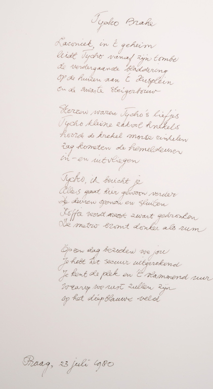 Reinier Lucassen: Ets, Praag en bild + H.H. ter Balkt: Gedicht, Tycho Brahe kopen? Bied vanaf 100!