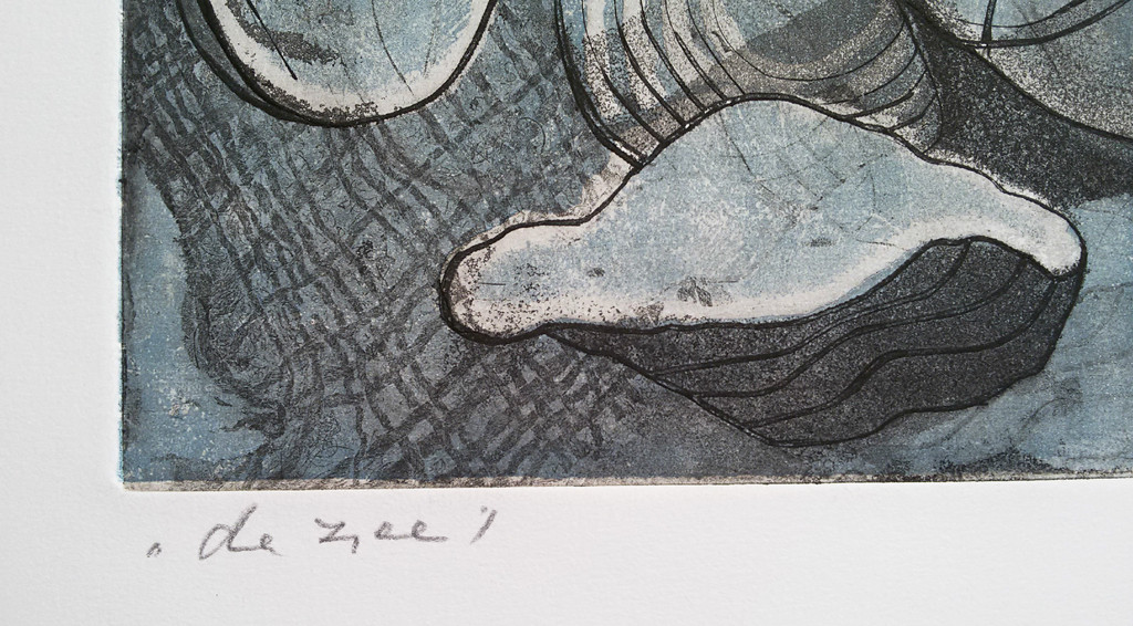 Jeanne Bieruma Oosting - De zee, aquatint ets kopen? Bied vanaf 110!