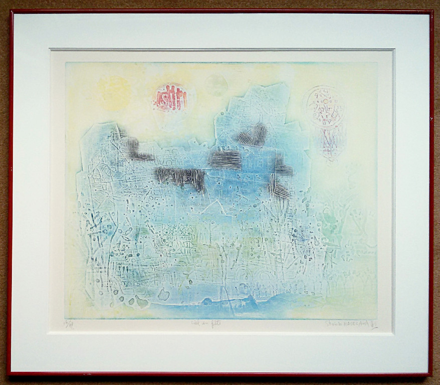 Shoichi Hasegawa - Ciel en fête, aquatint ets (mooi ingelijst) kopen? Bied vanaf 175!