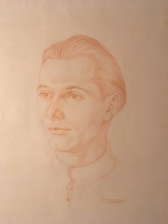 Onbekende Kunstenaar - Portret 1946 gesigneerd. kopen? Bied vanaf 1!