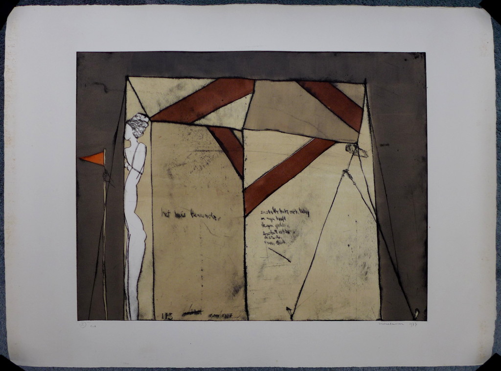 Werner Moonen, ets uit 1977 1. e.a. verkocht voor € 125!